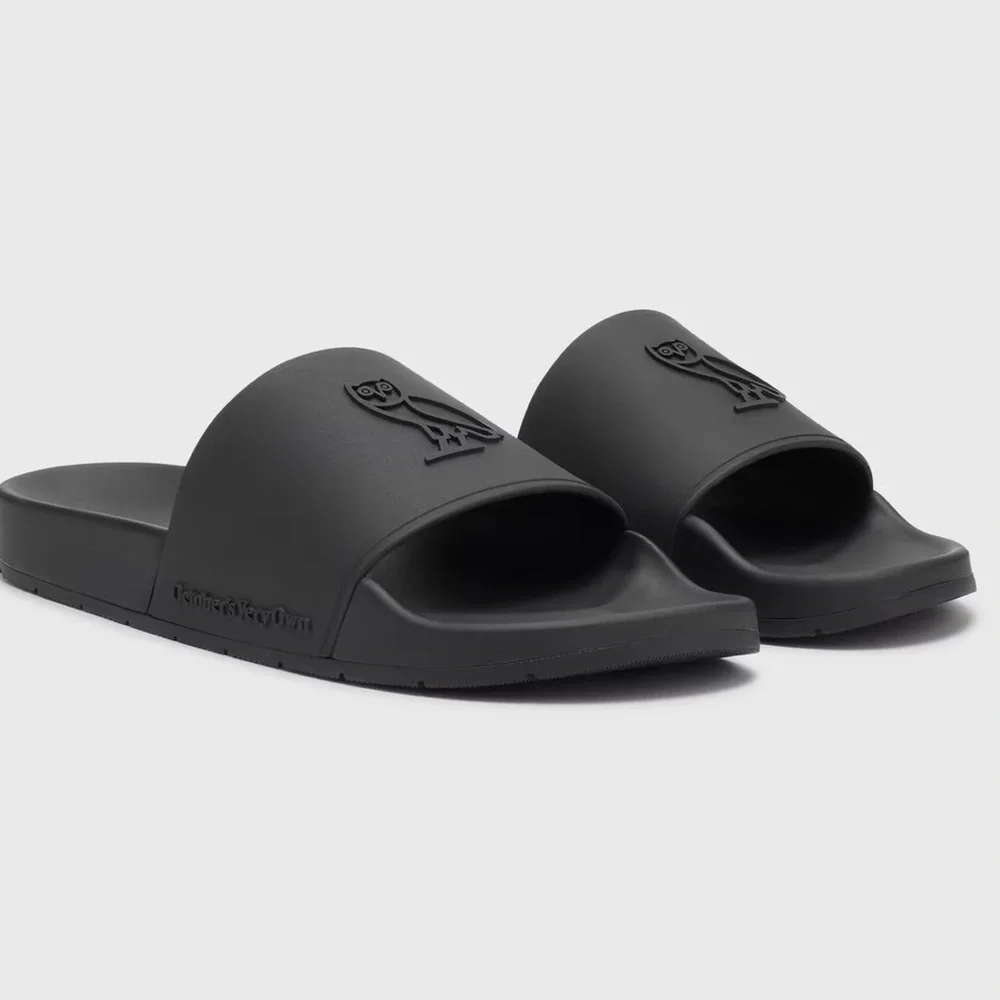 Unisex NIB Authentic OVO essentials🦉slides sandals. men’s size 7, women’s 9.5 - Picture 2 of 6